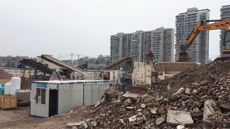 開封順達(dá)建筑垃圾再生利用現(xiàn)場