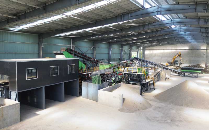 建筑裝修垃圾破碎篩分現(xiàn)場