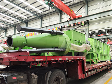 中意機械車間內裝修垃圾風選設備順利裝車發(fā)貨